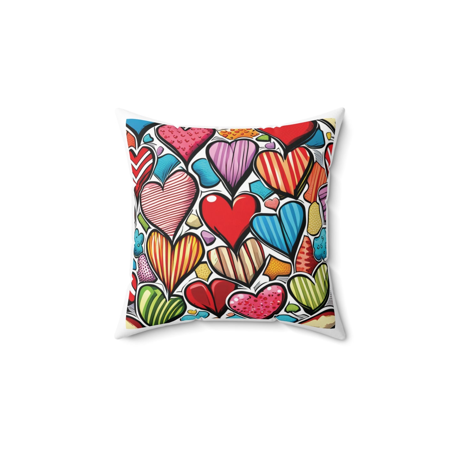 Valentine's Day Square Pillow, hearts, gift