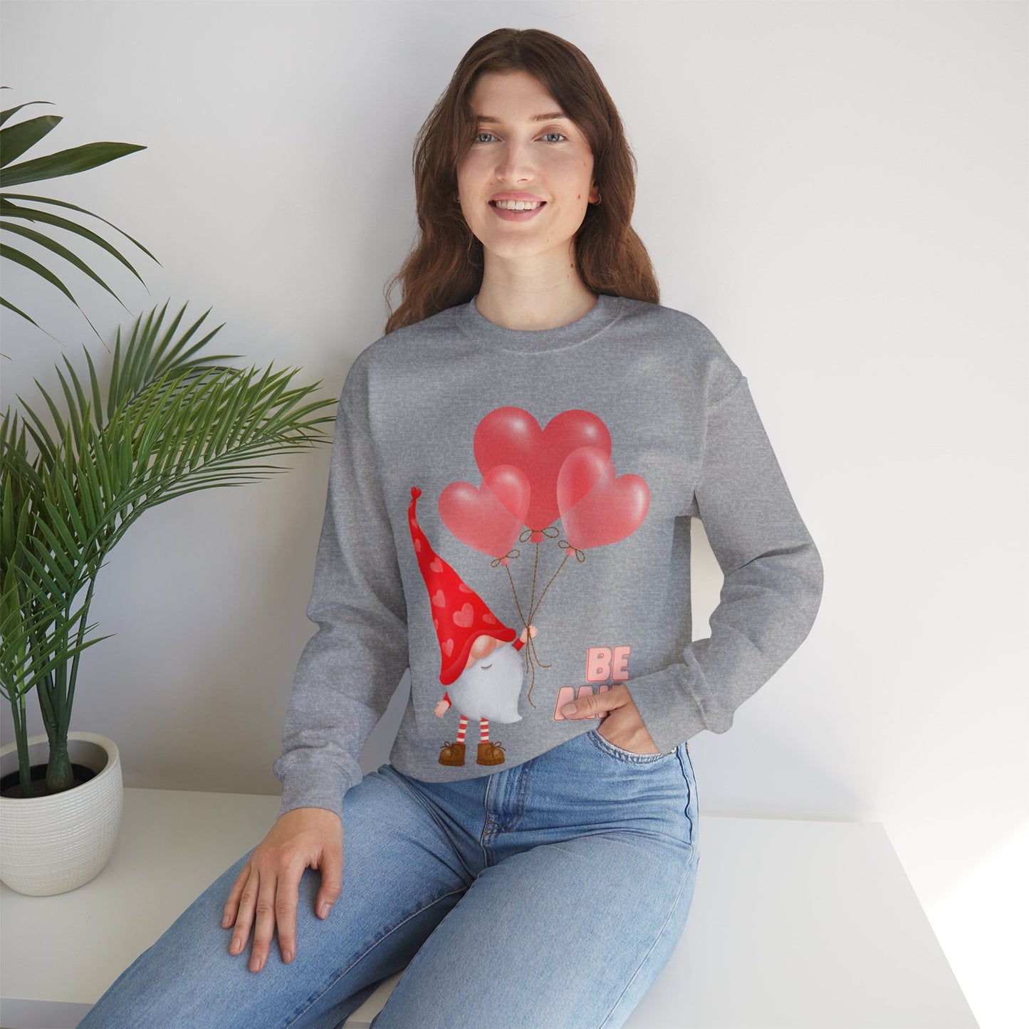 Gnomes Valentines Day Sweatshirt, Gnome Hearts Sweatshirt, Valentines Day Shirts for Women, Valentines Day Gift, Cute Gnome Sweatshirt