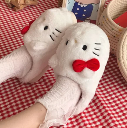 Hello Kitty-themed Plush Slippers