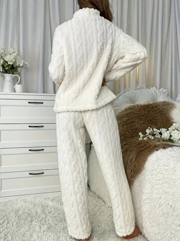 Women Lounge Set, Two Piece Set Women Autumn Outfit, Knitted Set Long Sleeves, Two Piece Casual Pants Sets,Loungewear Set,Sweater TracksuitsSerena™ - Lounge set